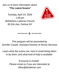 "The Latest Scams" Seminar