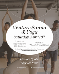 Venture Sauna X Yoga On The Lawn at Fretwell Spartanburg, SC
