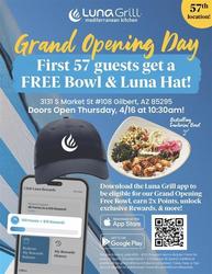 Luna Grill Opens in Gilbert with Free Bowls & Kids Eat Free Deals