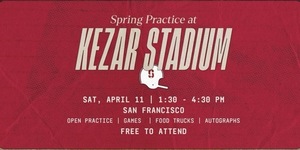 Stanford Football: Spring Practice at Kezar Stadium