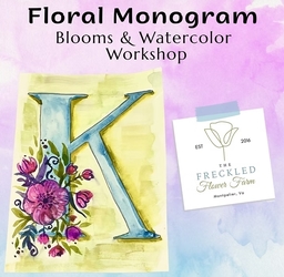Floral Monogram: Blooms & Watercolor Workshop