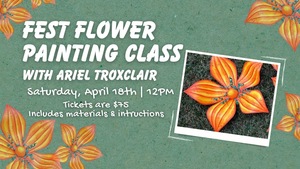 Urban South Hosts Fest Flower Painting Class
