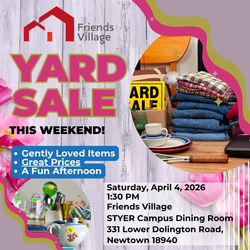 Friends Village Community Yard Sale, Styer Campus