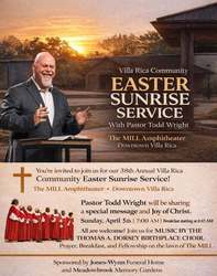 38th Annual Villa Rica Community Easter Sunrise Service at The MILL Amphitheater