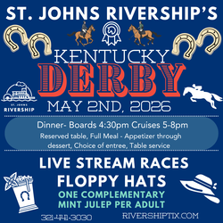 Kentucky Derby Dinner Cruise Aboard the Barbara Lee  with St Johns Rivership in Sanford FL