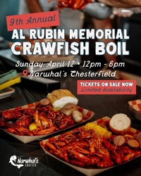 🦞 Narwhal’s Crafted 9th Annual Al Rubin Memorial Crawfish Boil | Chesterfield | April 12