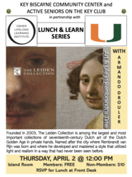 Lunch & Learn lecture on Art & Life in Rembrandt’s Time