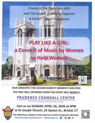 PLAY LIKE A GIRL;  A Concert of Music by Women to Help Women