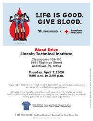 Lincoln Technical Institute Community Blood Drive