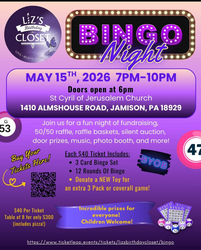 BINGO NIGHT sponsored by Liz's Birthday Closet