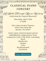 Classical Piano Concert: A Walk Through Music History