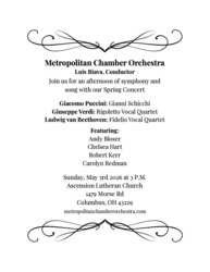 Metropolitan Chamber Orchestra Spring Concert