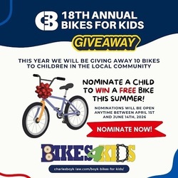2026 Bikes for Kids Giveaway