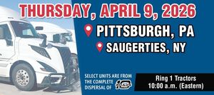 Join the Live & Online Auction Burgettstown, PA & Saugerties, NY