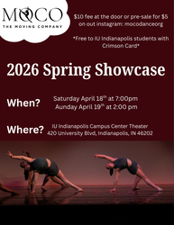 The Moving Company at IU Indianapolis Spring Showcase