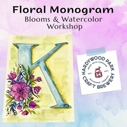 Floral Monogram: Blooms & Watercolor