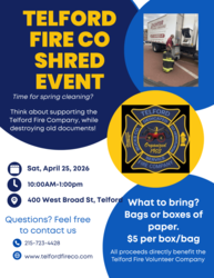 Telford Fire Co Shred Event