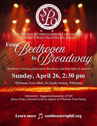 From Beethoven to Broadway - Spring Orchestral Concert on 26 Apr at 2:30pm in Whitman