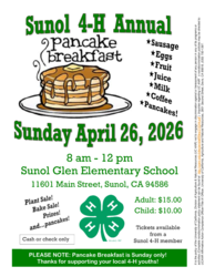 Sunol 4-H Pancake Breakfast