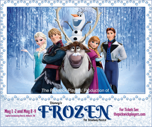 Disney’s Frozen the Musical, May 1, 2, 8 and 9 in Ashburn