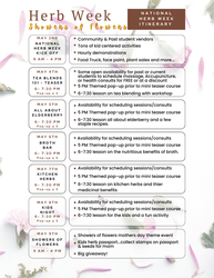 1st Annual Herb Week Celebration hosted by the School of Natural Medicine