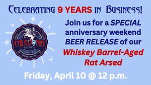 Special Beer Release at Caledonia Brewing: Whiskey Barrel-Aged Rat Arsed