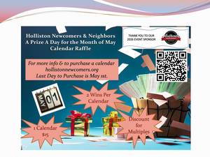 Prize A Day for the Month of May Calendar Raffle Fundraiser