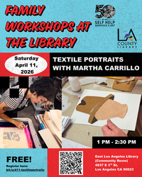 Family Workshops at the Library: Textile Portraits with Artist Martha Carrillo