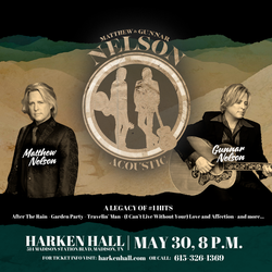 Matthew and Gunnar NELSON Performing at Harken Hall May 30