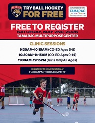 Try Ball Hockey For Free Presented by The City of Tamarac