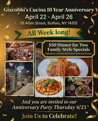 Giacobbi's 10 Year Anniversary Celebration :: April 22- April 26