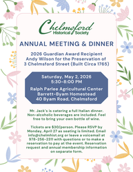 Chelmsford Historical Society's Annual Meeting & Dinner