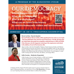 OUR DEMOCRACY: A program of the Gloucester Lyceum
