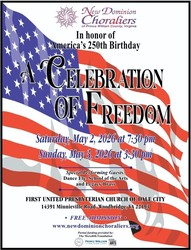 FREE Concert! "A Celebration of Freedom" May 2 and 3 in Woodbridge!