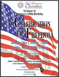 FREE Concert! "A Celebration of Freedom" May 2 and 3 in Woodbridge!