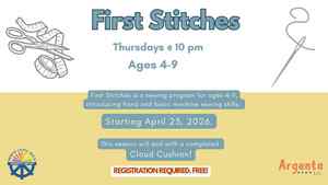 First Stitches: Cloud Pillow (Registration Required)
