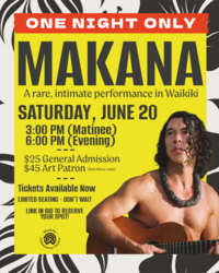 Makana Live in Waikīkī – Intimate Slack Key Concert (6PM Evening Show)