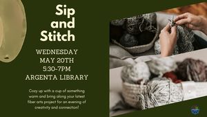 Sip And Stitch: Fiber Arts Club