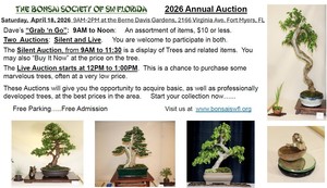 Bonsai Society of SW Florida - 2026 Annual Auction
