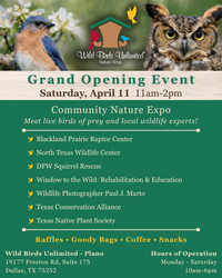 Wild Birds Unlimited Grand Opening - LIVE Birds of Prey!