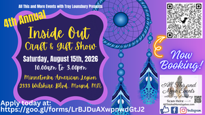 4th Annual Inside Out Craft & Gift Show, Minnetonka American Legion, 2333 Wilshire Blvd, Mound, MN