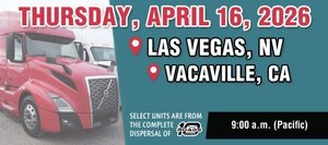 April 2026 Commercial Truck Auction – Las Vegas & Vacaville