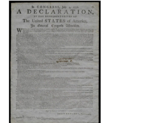 Declaration of Independence on View