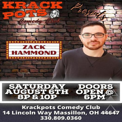 Comedian Zack Hammond at Krackpots Comedy Club