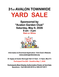 Avalon Garden Club's 31st Annual Avalon Townwide Yard Sale