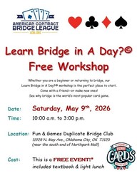 Learn Bridge in A Day?©--Free Workshop!