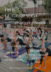 FREE Outdoor Yoga @ McCall Plaza in Historic Downtown Plano
