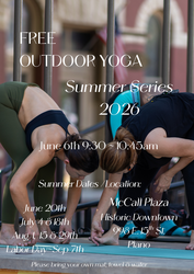 FREE Outdoor Yoga @ McCall Plaza in Historic Downtown Plano