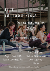 FREE Outdoor Yoga @ McCall Plaza in Historic Downtown Plano