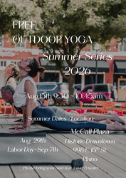 FREE Outdoor Yoga @ McCall Plaza in Historic Downtown Plano
